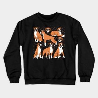 Boxer dog cute illustration Crewneck Sweatshirt